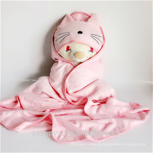 100% Bambus Wrap in rosa hochwertigem Baby Kapuzenhandtuch - Hello Kitty